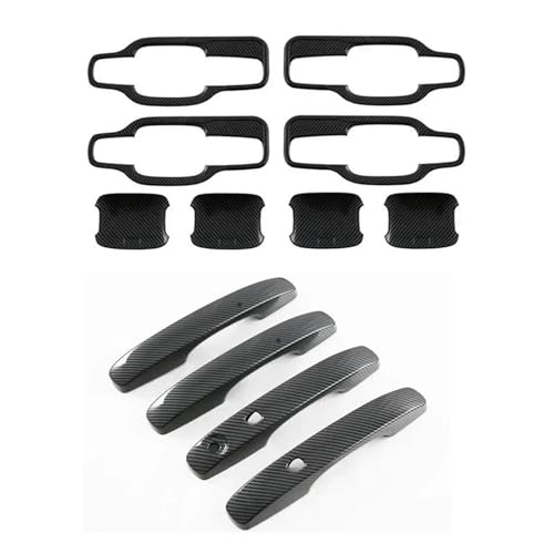 CLFJWZ Autotürgriffschalenabdeckungen Mit Intelligentem Einstiegsloch Außenverkleidungsaufkleber Für Ford Für Ranger Für Everest 2023 2024 Außenverkleidung(Hand And Bowl) von CLFJWZ