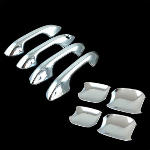 CLFJWZ Chrom Kohlefaser Autotürgriffabdeckung Zieraufkleber Overlays Für Kia Für Rio 4 X-Linie 2017 2018 2019 2020 Außenverkleidung(Chrome handle bowl) von CLFJWZ