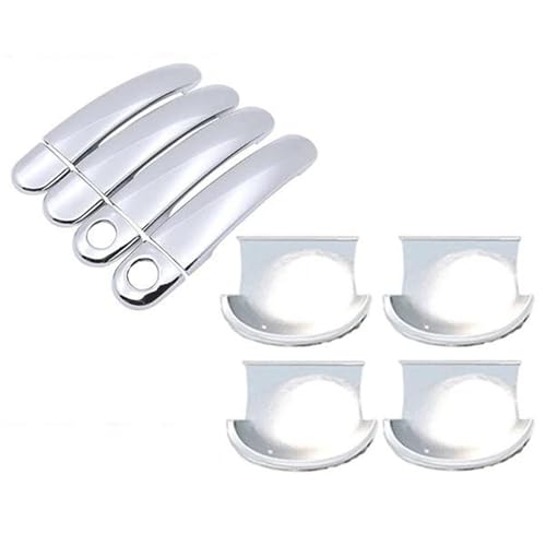 CLFJWZ Für Skoda Für Fabia I 6Y 1999 2000-2006 MK1 Chrom-Türgriffabdeckung Fangverkleidungssatz Auto Styling Zubehör Außenverkleidung(Style 5) von CLFJWZ