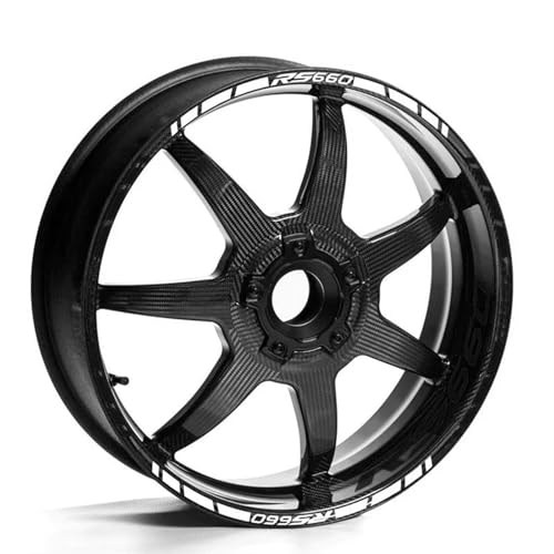 CLFJWZ Motorrad-Radaufkleber, Reflektierender Felgenaufkleber, 17 Zoll, Streifenband, Zubehör Für Aprilia RS660 RS 660(Style 2) von CLFJWZ