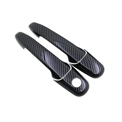 CLFJWZ Schwarzes Carbonfaser Autotürgriff Abdeckungs Aufkleber Trimm Set Für Ford Für Ranger Für Everest 2006 2007 2008~2011 Außenverkleidung(Handle 2 Door) von CLFJWZ