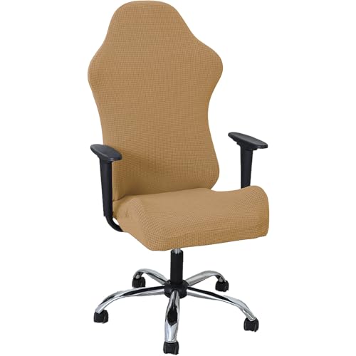 CLGTY Ergonomisch Gaming Stuhl Bezug, 1 Stück Wasserdicht Gaming Stuhlhussen Elastische Gamingstuhl Bezüge Abnehmbar Waschbar Für Computerstuhl Gamning-Stuhl-Kamel-Large CLGTY Ergonomisch Gaming Stuhl Bezug, 1 Stück Wasserdicht Gaming Stuhlhussen Elastische Gamingstuhl Bezüge Abnehmbar Waschbar Für Computerstuhl Gamning-Stuhl-Kamel-Large von CLGTY