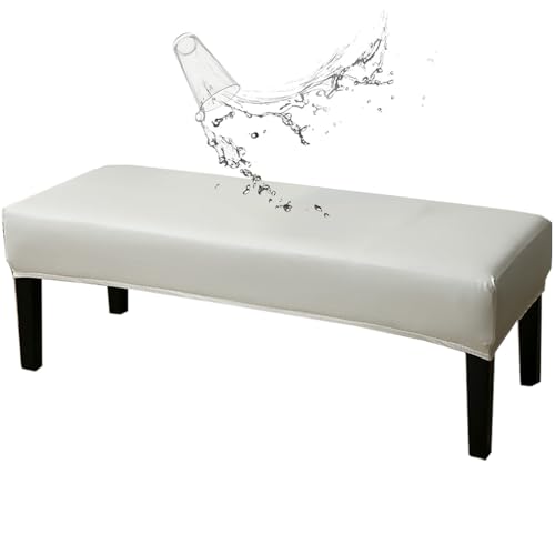 CLGTY PU Leder Universal-Bezug Für Esszimmer-Bank, Stretch Wasserdicht Bezug Für Esszimmerstuhl Rechteckig Fleckschutz ölbeständig Dining Bench Cover Für Esszimmer-Creme-L:150cm CLGTY PU Leder Universal-Bezug Für Esszimmer-Bank, Stretch Wasserdicht Bezug Für Esszimmerstuhl Rechteckig Fleckschutz ölbeständig Dining Bench Cover Für Esszimmer-Creme-L:150cm von CLGTY