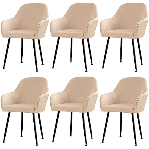CLGTY Samt Stuhlhussen Mit Armlehne Moderne, Weich Abnehmbar Stuhlhussen Moderne Hussen Für Stühle Für Esszimmer-Khaki-6 Stück CLGTY Samt Stuhlhussen Mit Armlehne Moderne, Weich Abnehmbar Stuhlhussen Moderne Hussen Für Stühle Für Esszimmer-Khaki-6 Stück von CLGTY