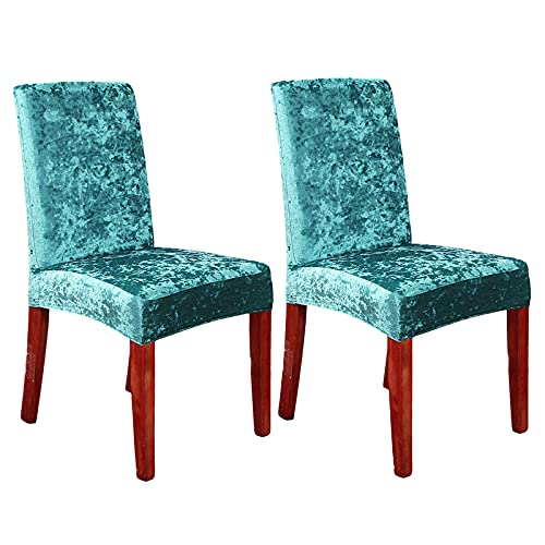 CLGTY Stretch Stuhlhussen, Weich Crushed Velvet Stuhlbezug Für Hotel,Esszimmer,Zeremonie,Bankett Hochzeitsfeier-Blau B-2er Set CLGTY Stretch Stuhlhussen, Weich Crushed Velvet Stuhlbezug Für Hotel,Esszimmer,Zeremonie,Bankett Hochzeitsfeier-Blau B-2er Set von CLGTY