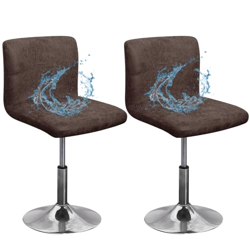 CLGTY Wasserdicht Barhocker Bezug Mit Rückenlehne, 2 Stück Stretch PULeder Stuhlhussen Barhocker Fleckschutz Waschbar Stuhlbezug Mit Elastischem Boden Für Esszimmerstuhl-Kaffee-2 Stück CLGTY Wasserdicht Barhocker Bezug Mit Rückenlehne, 2 Stück Stretch PULeder Stuhlhussen Barhocker Fleckschutz Waschbar Stuhlbezug Mit Elastischem Boden Für Esszimmerstuhl-Kaffee-2 Stück von CLGTY