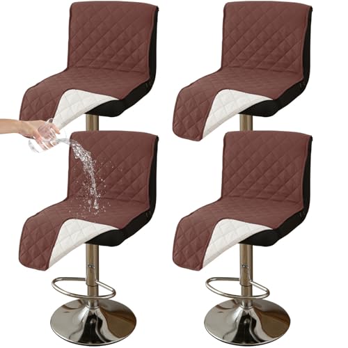 CLGTY Wasserdicht Barhocker Bezug Mit Rückenlehne, 4 Stück rutschfest Stuhlhussen Barhocker Für Katze Fleckschutz Waschbar Stuhlbezug Mit Schnalle Für Bar Esszimmer-Kaffee A-4pc CLGTY Wasserdicht Barhocker Bezug Mit Rückenlehne, 4 Stück rutschfest Stuhlhussen Barhocker Für Katze Fleckschutz Waschbar Stuhlbezug Mit Schnalle Für Bar Esszimmer-Kaffee A-4pc von CLGTY