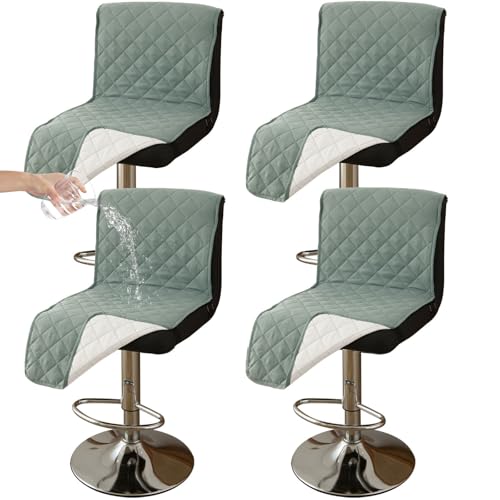CLGTY Wasserdicht Barhocker Bezug Mit Rückenlehne, 4 Stück rutschfest Stuhlhussen Barhocker Für Katze Fleckschutz Waschbar Stuhlbezug Mit Schnalle Für Bar Esszimmer-hellgrün-4pc CLGTY Wasserdicht Barhocker Bezug Mit Rückenlehne, 4 Stück rutschfest Stuhlhussen Barhocker Für Katze Fleckschutz Waschbar Stuhlbezug Mit Schnalle Für Bar Esszimmer-hellgrün-4pc von CLGTY
