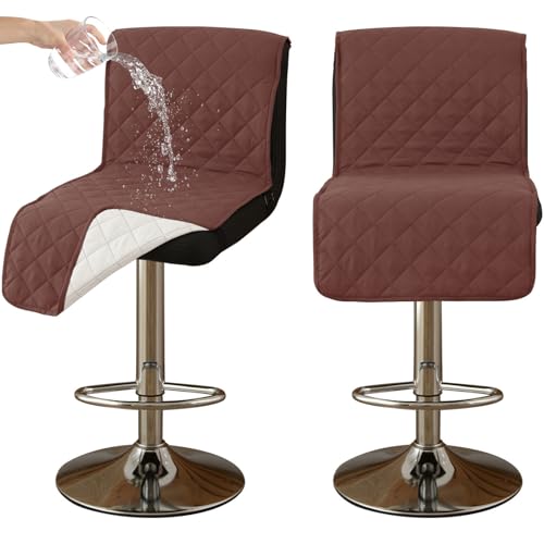 CLGTY Wasserdicht barhocker bezug mit Rückenlehne, 2 Stück rutschfest stuhlhussen barhocker für Katze Fleckschutz waschbar Stuhlbezug mit Schnalle für Bar Esszimmer-Kaffee A-2pc CLGTY Wasserdicht barhocker bezug mit Rückenlehne, 2 Stück rutschfest stuhlhussen barhocker für Katze Fleckschutz waschbar Stuhlbezug mit Schnalle für Bar Esszimmer-Kaffee A-2pc von CLGTY