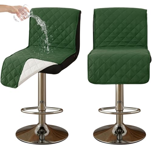 CLGTY Wasserdicht barhocker bezug mit Rückenlehne, 2 Stück rutschfest stuhlhussen barhocker für Katze Fleckschutz waschbar Stuhlbezug mit Schnalle für Bar Esszimmer-grün-2pc CLGTY Wasserdicht barhocker bezug mit Rückenlehne, 2 Stück rutschfest stuhlhussen barhocker für Katze Fleckschutz waschbar Stuhlbezug mit Schnalle für Bar Esszimmer-grün-2pc von CLGTY