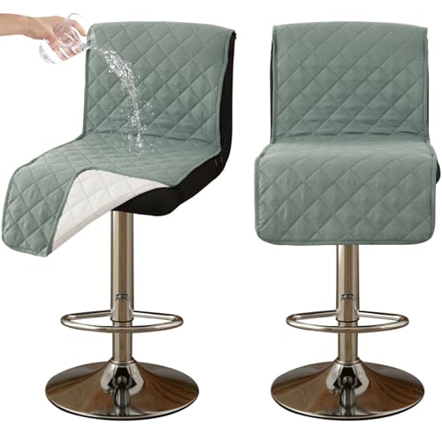 CLGTY Wasserdicht barhocker bezug mit Rückenlehne, 2 Stück rutschfest stuhlhussen barhocker für Katze Fleckschutz waschbar Stuhlbezug mit Schnalle für Bar Esszimmer-hellgrün-2pc CLGTY Wasserdicht barhocker bezug mit Rückenlehne, 2 Stück rutschfest stuhlhussen barhocker für Katze Fleckschutz waschbar Stuhlbezug mit Schnalle für Bar Esszimmer-hellgrün-2pc von CLGTY