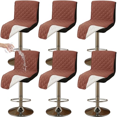 CLGTY Wasserdicht barhocker bezug mit Rückenlehne, 6 Stück rutschfest stuhlhussen barhocker für Katze Fleckschutz waschbar Stuhlbezug mit Schnalle für Bar Esszimmer-Kaffee B-6pc CLGTY Wasserdicht barhocker bezug mit Rückenlehne, 6 Stück rutschfest stuhlhussen barhocker für Katze Fleckschutz waschbar Stuhlbezug mit Schnalle für Bar Esszimmer-Kaffee B-6pc von CLGTY