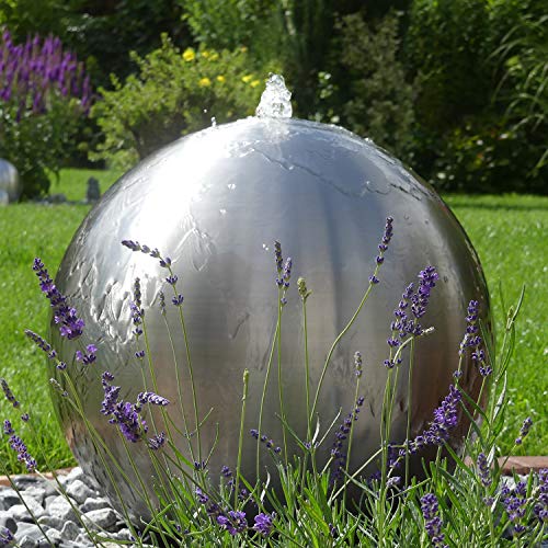 CLGarden 48cm großer Edelstahl Kugel Springbrunnen ESB5 gebürstet Kugelbrunnen mit LED Beleuchtung CLGarden 48cm großer Edelstahl Kugel Springbrunnen ESB5 gebürstet Kugelbrunnen mit LED Beleuchtung von CLGarden