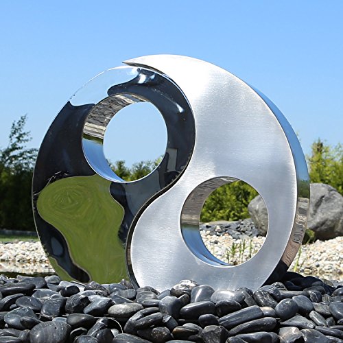 CLGarden Edelstahl Element Yin Yang zum BAU für Gartenbrunnen Springbrunnen Zierbrunnen Skulptur Wasserspiel Brunnen von CLGarden