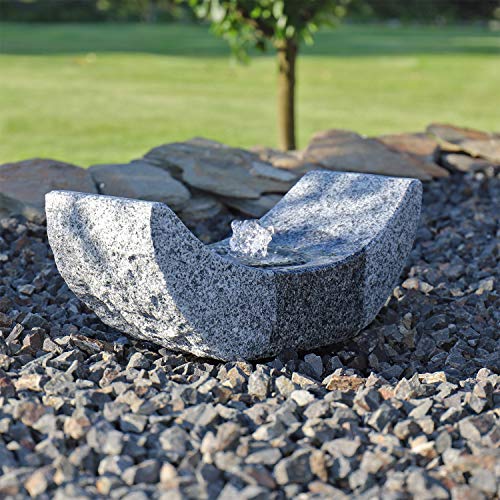 CLGarden Granit Springbrunnen SB15-2 Gartenbrunnen mit LED Beleuchtung Garten Wasserspiel Stein Brunnen von CLGarden