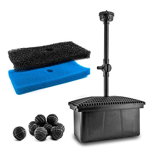 CLGarden Teichpumpe SP3BFB mit Filter Unterwasserfilter Teich Set Fontäne für Wasserspiel Teichfilter mit Pumpe Filterpumpe 12V AC von CLGarden