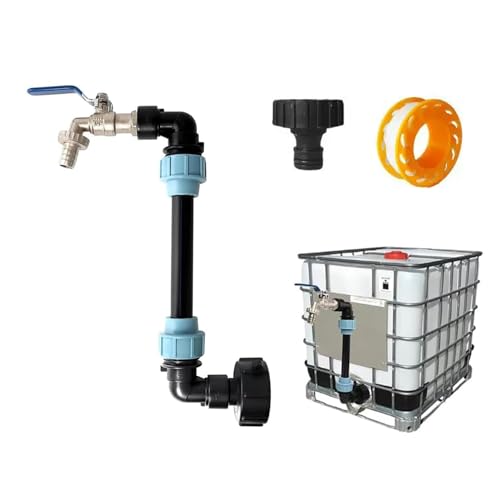 CLHXWU IBC Tank Schwanenhals,IBC Container S60x6 3/4 Zoll Wasserhahn, Das Bequeme Befüllen der Gießkanne,Für 1000L Regenwassertank, Regenfass,IBC Container von CLHXWU