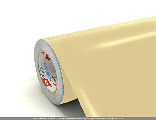 CLICKANDPRINT 3m Klebefolie, 126cm breit, Creme PR » Scooteraufkleber/Rolleraufkleber von CLICKANDPRINT