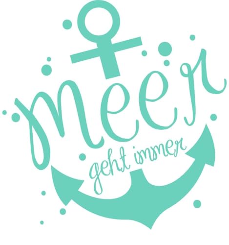 CLICKANDPRINT Aufkleber » Ankermotiv: Meer geht Immer, 20x19,6cm, Mint • Wandtattoo/Wandaufkleber/Wandsticker/Wanddeko/Vinyl CLICKANDPRINT Aufkleber » Ankermotiv: Meer geht Immer, 20x19,6cm, Mint • Wandtattoo/Wandaufkleber/Wandsticker/Wanddeko/Vinyl von CLICKANDPRINT