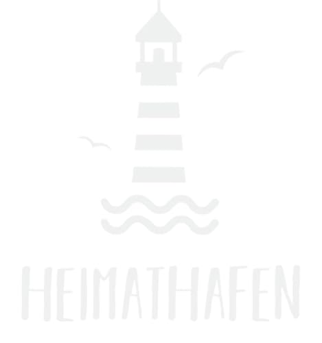 CLICKANDPRINT Aufkleber » Heimathafen Leuchtturm, 20x17,3cm, Weiß Reflektierend • Dekoaufkleber/Autoaufkleber/Sticker/Decal/Vinyl von CLICKANDPRINT