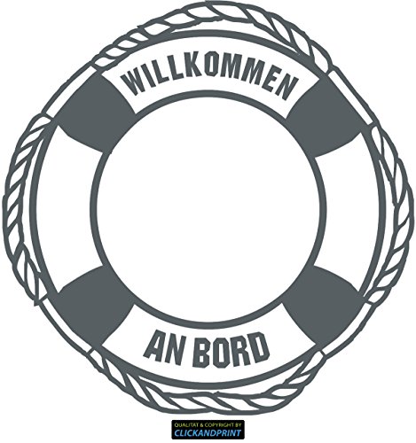 CLICKANDPRINT Aufkleber » Rettungsring, 20x19,9cm, Eisengrau • Dekoaufkleber/Autoaufkleber/Sticker/Decal/Vinyl CLICKANDPRINT Aufkleber » Rettungsring, 20x19,9cm, Eisengrau • Dekoaufkleber/Autoaufkleber/Sticker/Decal/Vinyl von CLICKANDPRINT