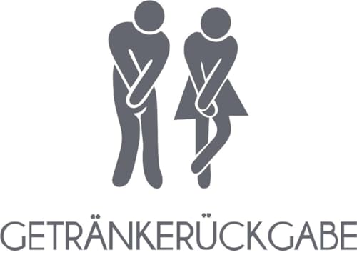 CLICKANDPRINT Aufkleber » WC Sticker Getränkerückgabe, 20x14,1cm, Betongrau • Wandtattoo/Wandaufkleber/Wandsticker/Wanddeko/Vinyl CLICKANDPRINT Aufkleber » WC Sticker Getränkerückgabe, 20x14,1cm, Betongrau • Wandtattoo/Wandaufkleber/Wandsticker/Wanddeko/Vinyl von CLICKANDPRINT