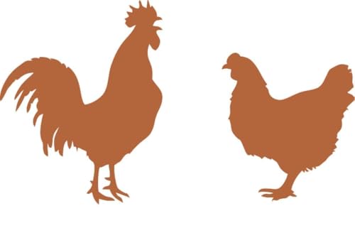 CLICKANDPRINT Aufkleber » WC Sticker Huhn & Hahn, 25x14,4cm, Haselnussbraun • Wandtattoo/Wandaufkleber/Wandsticker/Wanddeko/Vinyl CLICKANDPRINT Aufkleber » WC Sticker Huhn & Hahn, 25x14,4cm, Haselnussbraun • Wandtattoo/Wandaufkleber/Wandsticker/Wanddeko/Vinyl von CLICKANDPRINT
