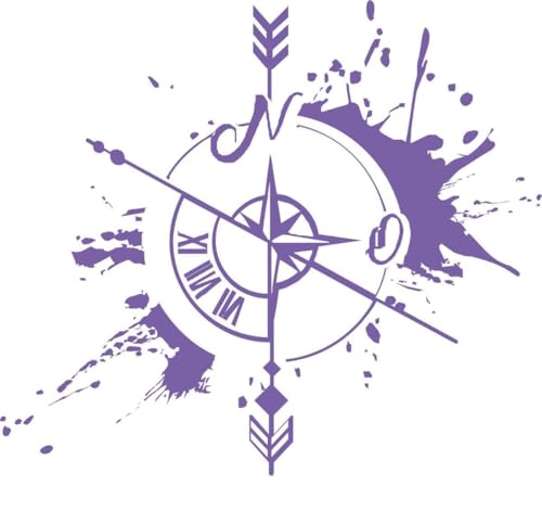 CLICKANDPRINT Aufkleber » Weg und Zeit, 40x35,1cm, Lavendel • Dekoaufkleber/Autoaufkleber/Sticker/Decal/Vinyl von CLICKANDPRINT