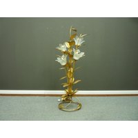 Hollywood Regency Stehlampe Floor Lamp By Hans Kögl 70Er Flower Lampe von CLICKWERKARONGE