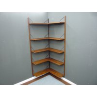 Teak Wandregal Corner Shelf By Poul Cadovius For Cado, 1960S Denmark Design von CLICKWERKARONGE