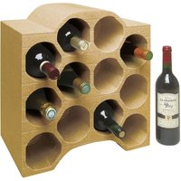 Saarpor - Flaschenbox terra 12 Flaschen Bogenform 43x40x26 cm Weinregal Weinständer Flaschenständer von SAARPOR