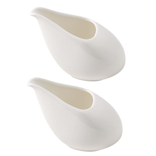 CLINGRE boutique shop uk 2-teiliges Milchlöffel-Saucentopf-Set aus Jadeporzellan, Keramik-Sahnekännchen mit Adlerausguss for Kaffee, Honig, Dressings Dip-Schale von CLINGRE boutique shop uk