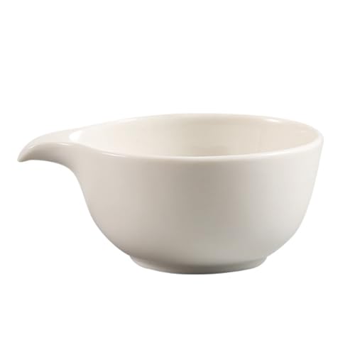 CLINGRE boutique shop uk Keramik-Ausgießbecher mit Ausguss, tropffreier Milchkännchen for Kaffee, Milch, Soßen, unglasierter Anti-Rutsch-Boden Dip-Schale(Blanc) von CLINGRE boutique shop uk