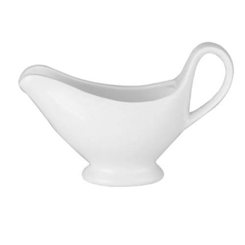 CLINGRE boutique shop uk Keramik-Milchbecher-Saucentopf-Set, reinweißer Griff/griffloser Milchkännchen for Kaffee, Steaksauce, tropffreier Ausguss Dip-Schale(Type 3,Large) von CLINGRE boutique shop uk
