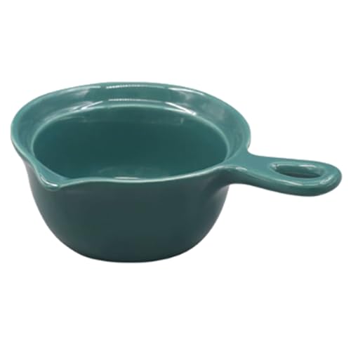CLINGRE boutique shop uk Keramik-Milchbecher mit Henkel, tropffreier Ausgießer, for Kaffee, Honigsaucen, mikrowellen-, spülmaschinen- und ofenfest Dip-Schale(Dark green,Small) von CLINGRE boutique shop uk