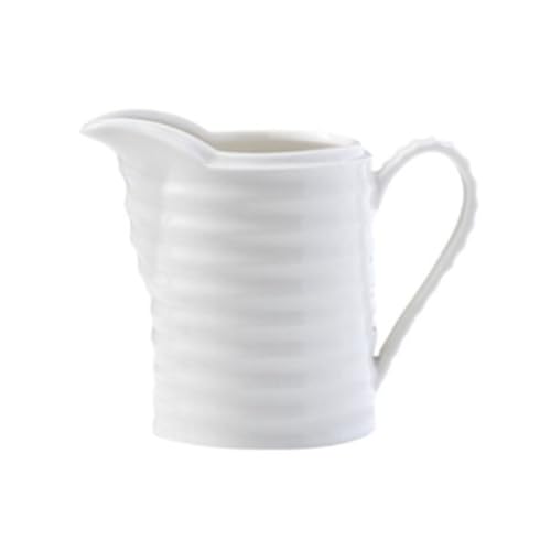 CLINGRE boutique shop uk Keramik-Milchkännchen mit Reliefmuster, 220 ml und 280 ml, Milchkännchen im europäischen Stil, weißes Porzellan, Kaffee-Latte-Art-Krüge Dip-Schale(9.2 * 10cm) von CLINGRE boutique shop uk