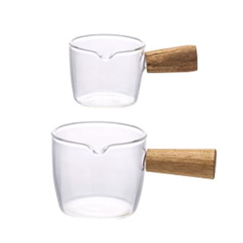 CLINGRE boutique shop uk Milchbecher aus Glas, mundgeblasen, 70–120 ml, Milchkännchen mit Griff aus Akazienholz, italienischer Espresso-Ausgießkrug for Kaffee, Honig Dip-Schale CLINGRE boutique shop uk Milchbecher aus Glas, mundgeblasen, 70–120 ml, Milchkännchen mit Griff aus Akazienholz, italienischer Espresso-Ausgießkrug for Kaffee, Honig Dip-Schale von CLINGRE boutique shop uk