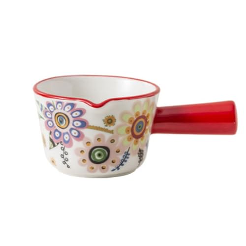 CLINGRE boutique shop uk Milchbecher aus Keramik, handbemaltes Adlerschnabel-Design, Mehrzweck-Kaffeesoßenausgießer mit V-Ausguss, hitzebeständiger Milchkännchen Dip-Schale von CLINGRE boutique shop uk