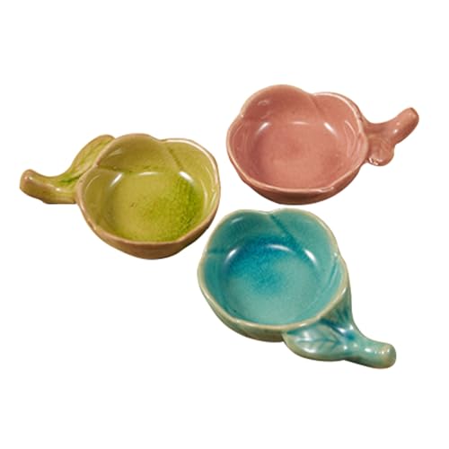 Chinesische Keramik-Dip-Untertasse mit Eis-Knistern-Glasur – 3 Größen, traditionelles, bei hohen Temperaturen gebranntes Sojasaucen-Geschirr for Hot Pot, Sushi Dip-Schale(6cm 3 pcs set) von CLINGRE boutique shop uk