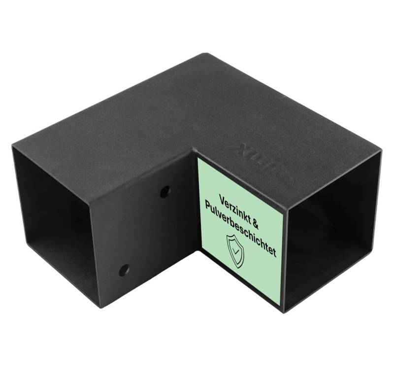 CLIP`N`SHADE Pfostenbeschlag Pfostenverbinder für 100x100 mm Eckverbinder Pfostenbeschlag von CLIP`N`SHADE