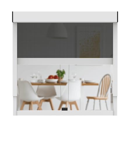 CLIP'N'SHADE Weiß - Aussenrollo gegen Hitze, Jalousie, Sichtschutz und Abdunkelung für Fenster, Hitzeschutz Rollo ohne Bohren (Breite: 140 cm, Höhe: 91-140 cm, Transparent) von Clip'n'Shade