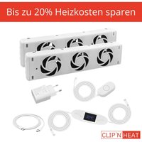 Heizkörperventilator Heizungslüfter - Double Set von CLIP'N'SHADE