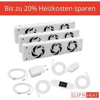 Clip'n'shade - Heizkörperventilator Heizungslüfter - Tripple Set von CLIP'N'SHADE
