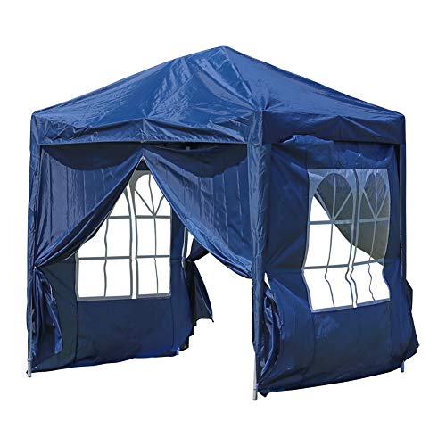 CLIPOP 4 Ersatz-Seitenteile für Gazebo, wasserdichter Sonnenschutz 210D Oxford Cloth Ersatz-Zeltwandpaneele mit 2 Fenstern, austauschbare Seitenteile für 2 x 2M Gazebos (Blau) von CLIPOP