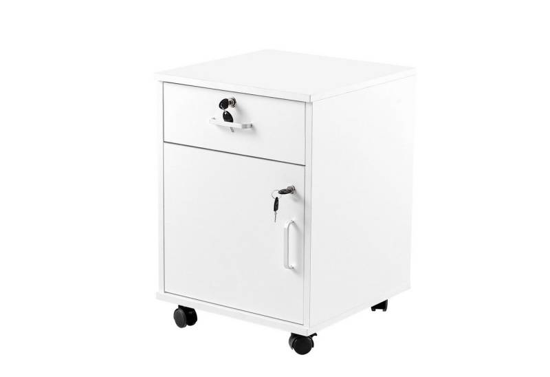Ofcasa Aktenschrank Rollcontainer Schrank (1er Set) Abschließbar mit 1 Schubladen Aktenschrank unter Schreibtisch von Ofcasa