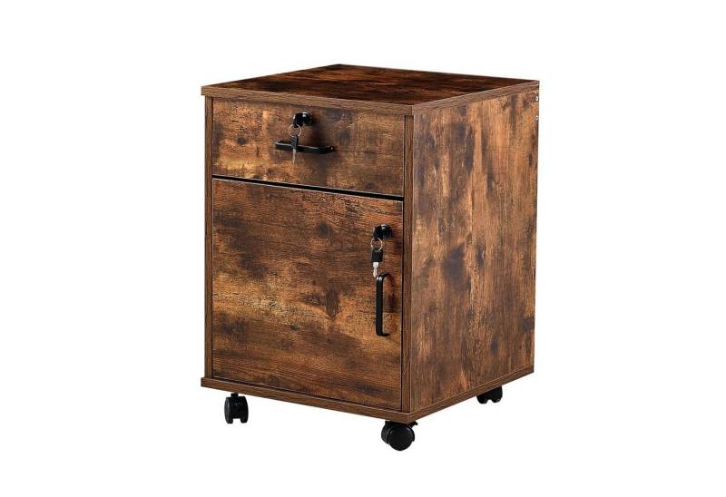 Ofcasa Aktenschrank Rollcontainer Schrank (1er Set) Abschließbar mit 1 Schubladen Aktenschrank unter Schreibtisch von Ofcasa