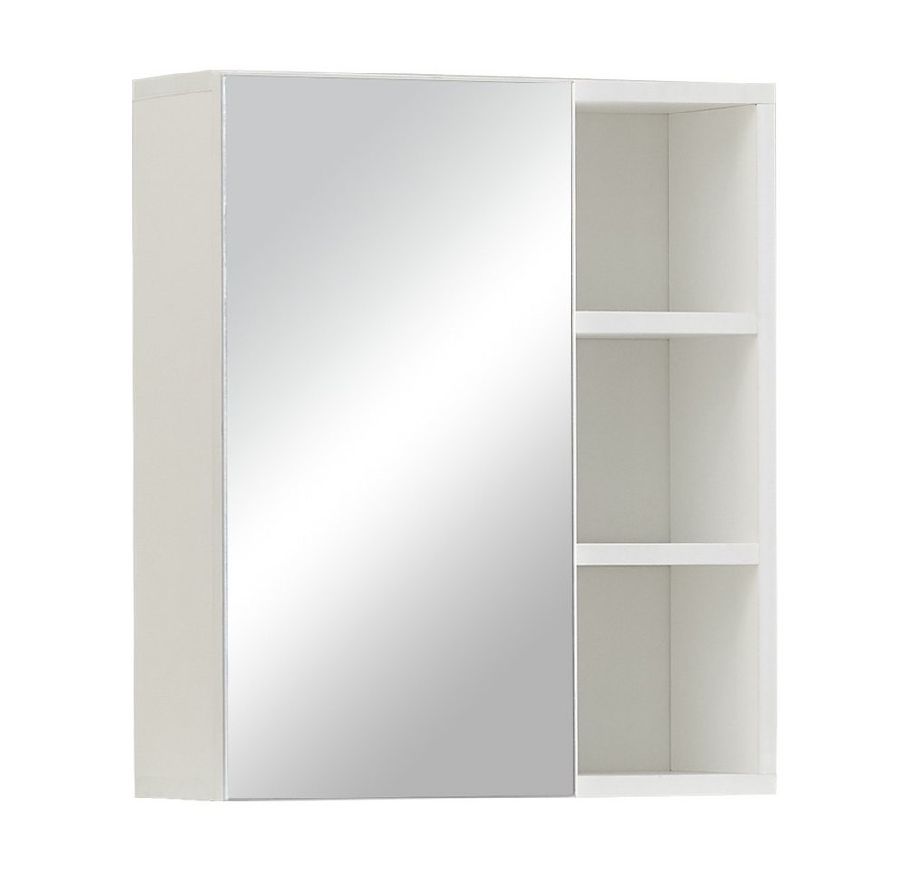 CLIPOP Badezimmerspiegelschrank Wandschrank (1er Set) 45x17x52cm Hängeschrank mit verstellbarer Ablage für Badezimmer von CLIPOP