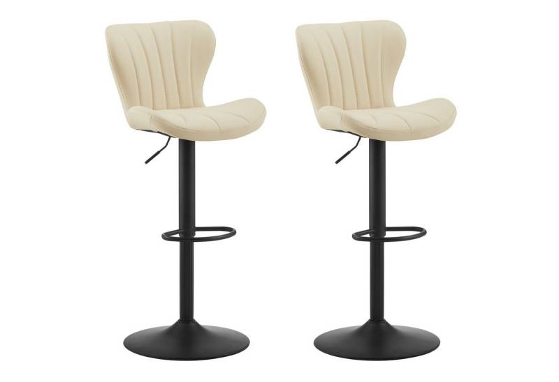 Ofcasa Barhocker Höhenverstellbarer Hocker (2er Set), 360° Drehstuhl mit Rückenlehne Fußstütze Barstuhl aus Kunstleder von Ofcasa