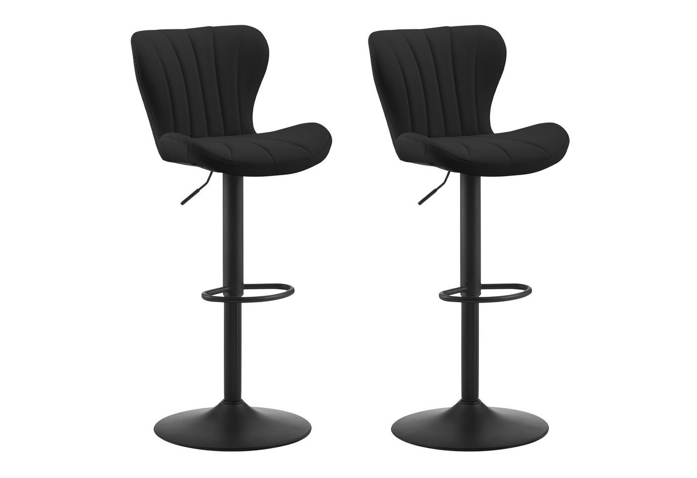 Ofcasa Barhocker Höhenverstellbarer Hocker (2er Set), 360° Drehstuhl mit Rückenlehne Fußstütze Barstuhl aus Kunstleder von Ofcasa