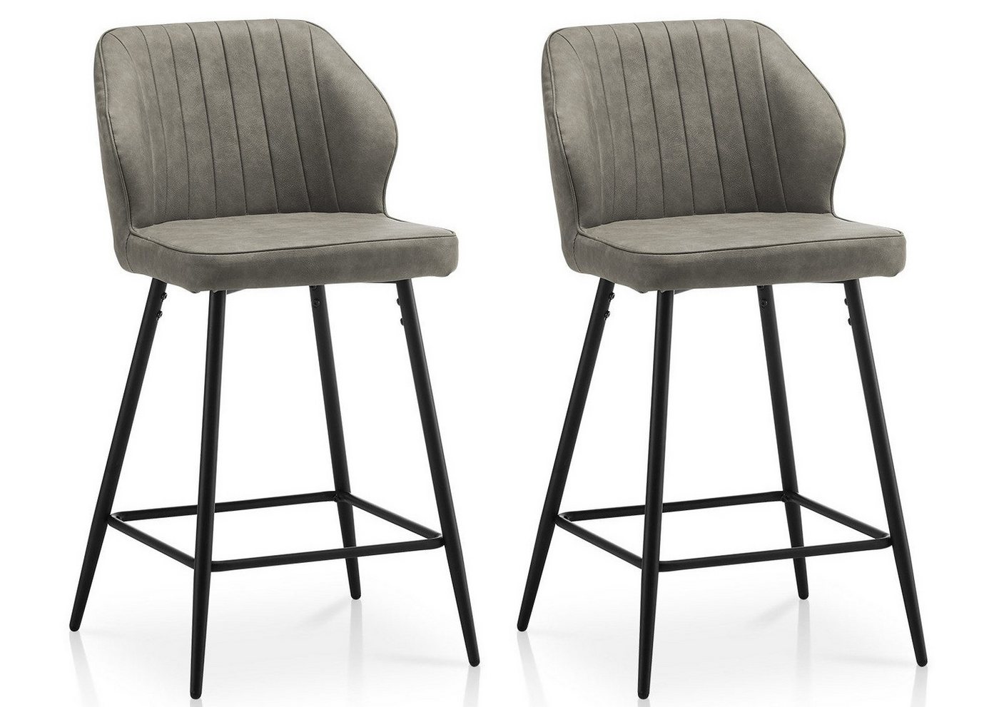 Ofcasa Barhocker Kunstlederbarstuhl (2er Set), Gepolsterte Küchenstuhl, Sitzhöhe 66cm von Ofcasa